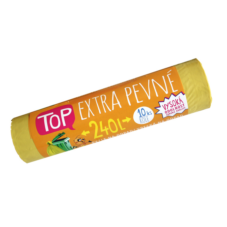 Pytle na odpad LDPE Extra TOP 240 l - žluté - 10 ks