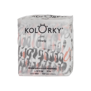 Kolorky Day Hearts jednorázové EKO pleny 19 ks