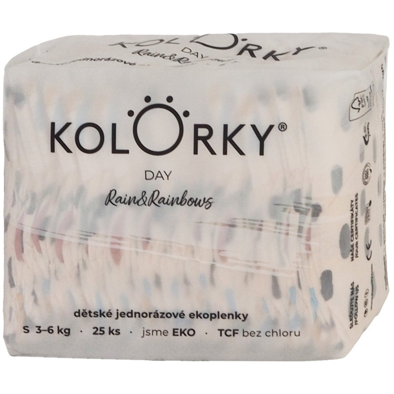 Kolorky EKO Jednorázové plenky day S déšť a duhy (3–6 kg) 25 ks