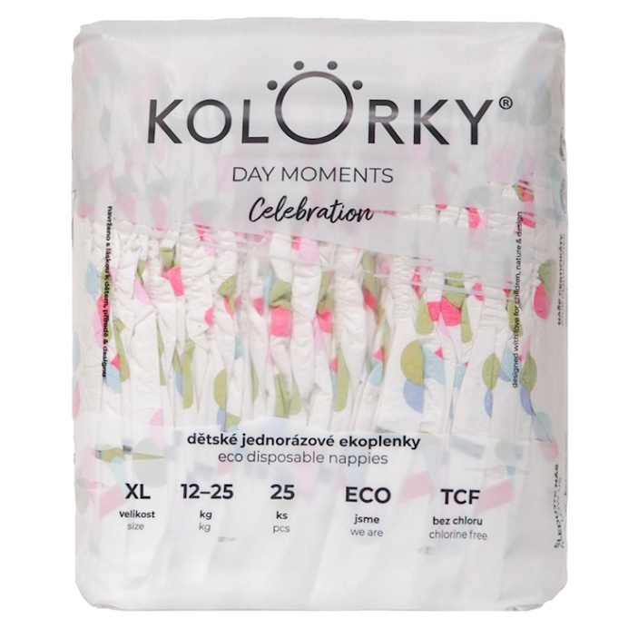 Kolorky DAY Moments Celebration jednorázové EKO pleny Size XL 12-25 kg 25 ks