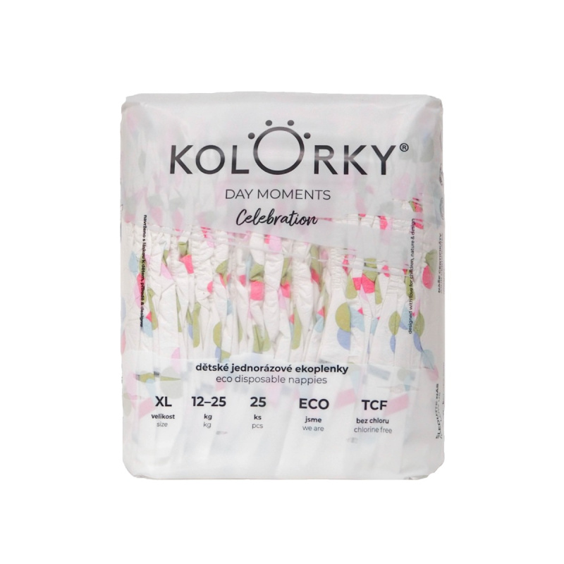 Kolorky DAY Moments Celebration jednorázové EKO pleny Size XL 12-25 kg 25 ks
