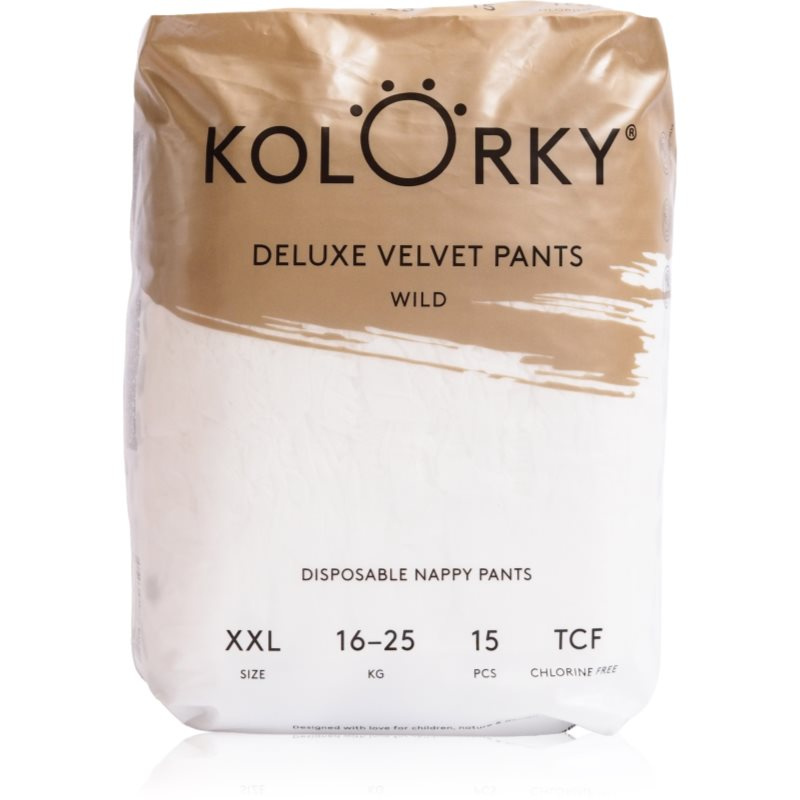 Kolorky EKO Jednorázové plenkové kalhotky deluxe velvet XXL wild (16–25 kg)