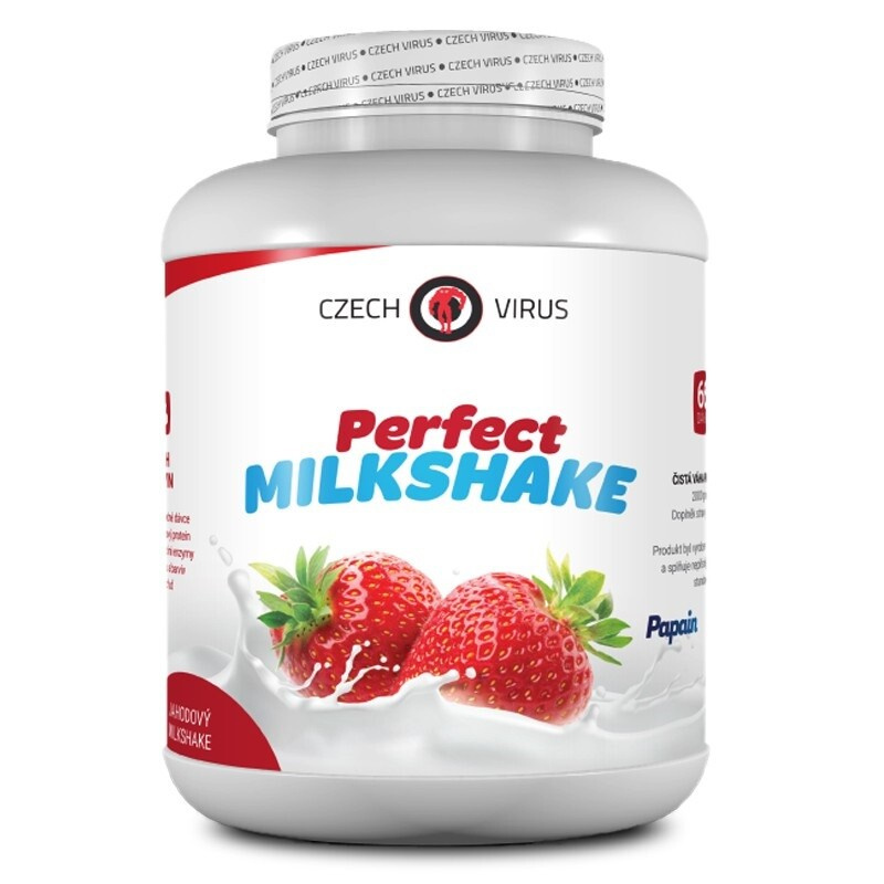 Czech Virus Perfect Milkshake 2000 g - Jahodový milkshake
