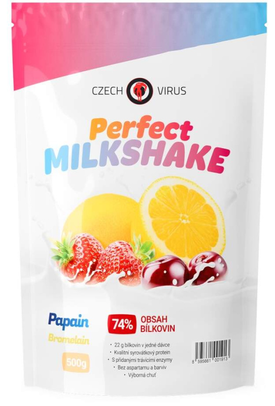 Czech Virus Perfect Milkshake 500 g - Jahodový milkshake