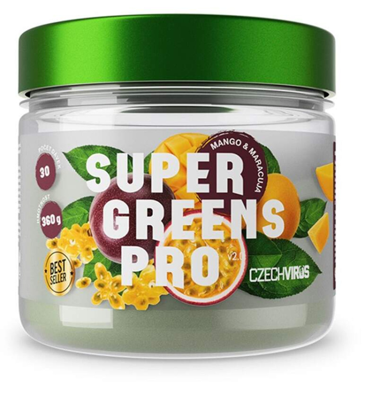 Czech Virus Super Greens PRO V2.0 360 g - mango a marakuja