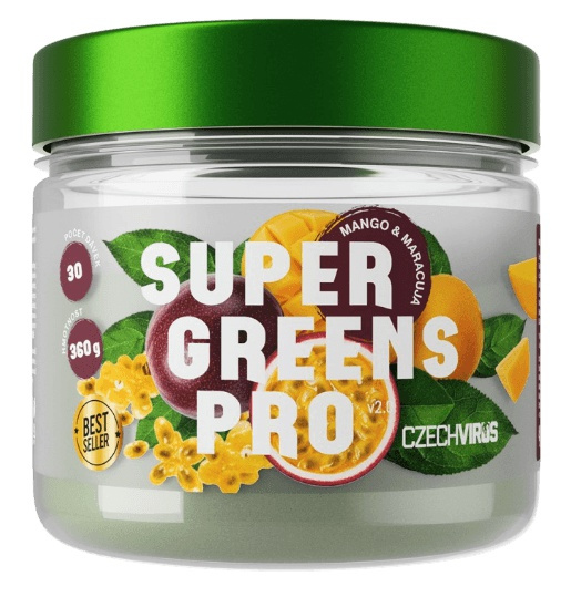 Czech Virus Super Greens PRO V2.0 360 g - mango a marakuja