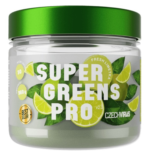 Czech Virus Super Greens PRO V2.0 360 g - limetkový fresh