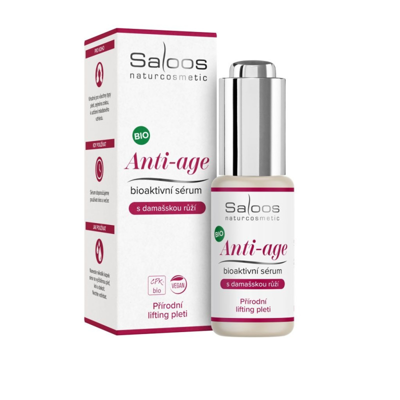 Saloos Anti-Age liftingové zpevňující sérum pro mladistvý vzhled damašská růže 20 ml