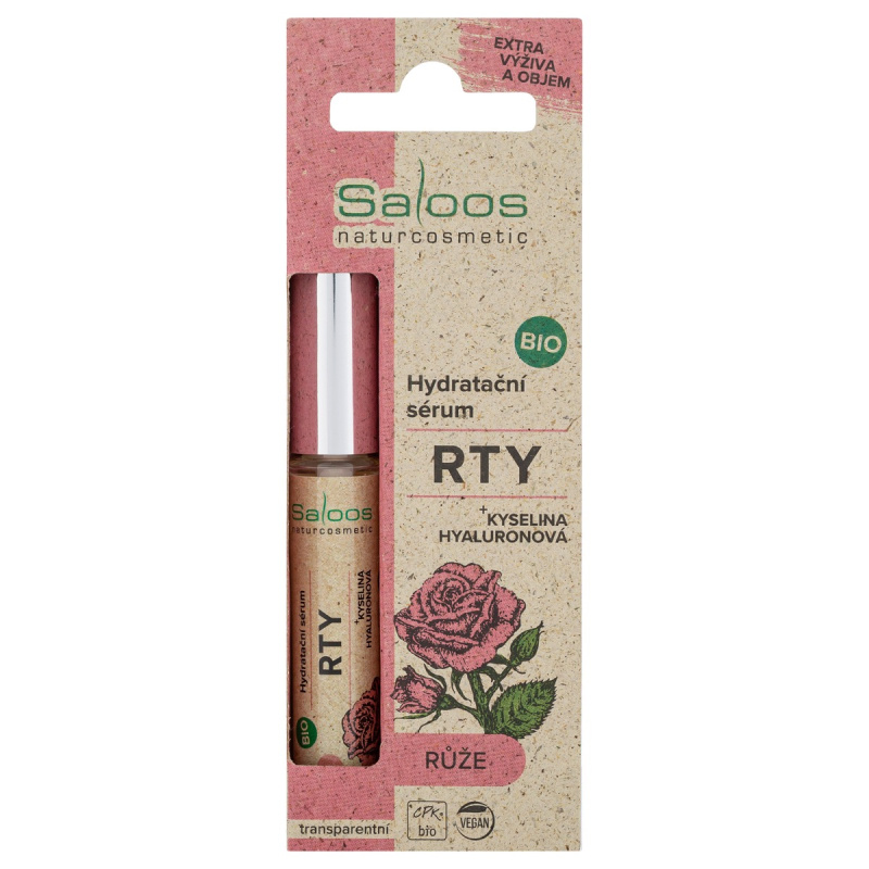Hydratační sérum na rty Růže BIO SALOOS Naturcosmetics 7ml