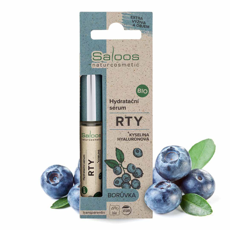 Saloos Bio hydratační sérum na rty - Borůvka