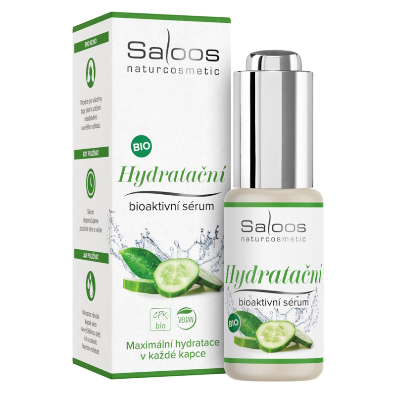 Saloos Bioaktivní Sérum hydratační sérum s okurkou a aloe vera 20 ml