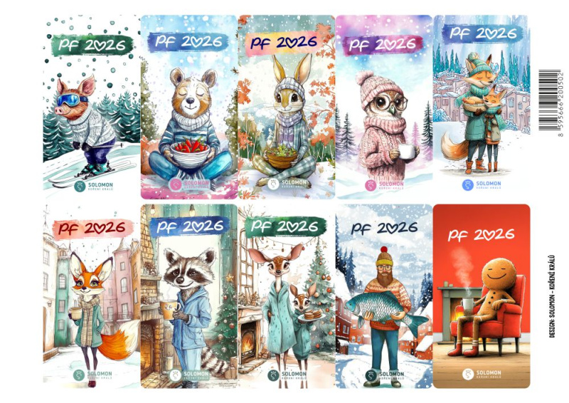 Vánoční etikety pf 2026