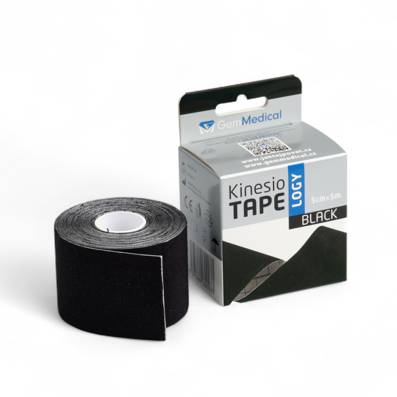 GM kinesiology tape 5cmx5m černý
