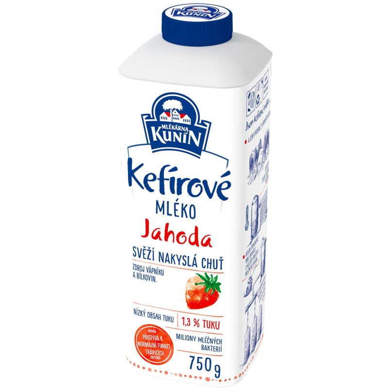 Mlékárna Kunín Kefírové mléko jahoda