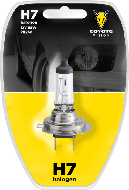 Žárovka 12V H7 55W Coyote Vision blistr