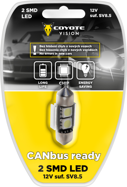 Žárovka 12v Led 2 Smd Suf. Sv8.5 Can-Bus Coyote