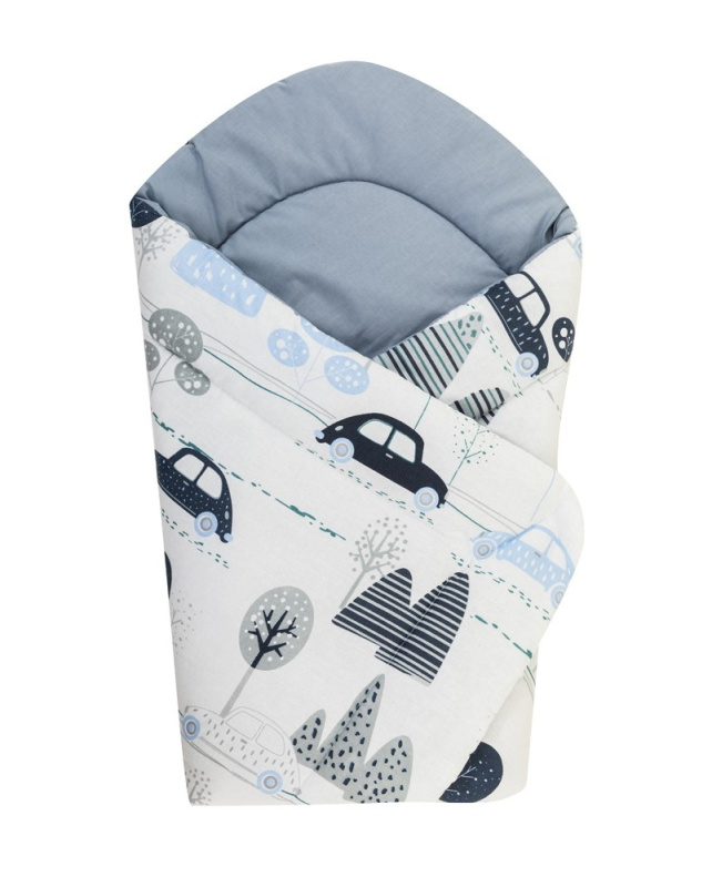 Bomimi Rychlozavinovačka soft oboustranná autíčka modrá