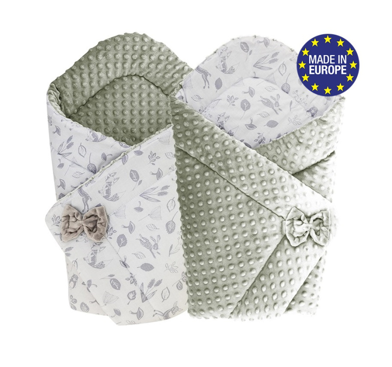 Bomimi Rychlozavinovačka oboustranná minky Lesní zvířátka, šedá