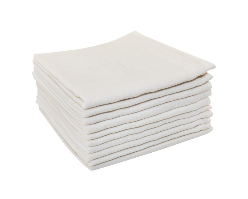 Pleny bavlna Standard 110 g/m2 80x70 cm, bílé, 10 ks