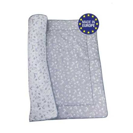 Bomimi HRACÍ deka 120x120, bavlna, oboustranná - lesní zvířátka, šedá
