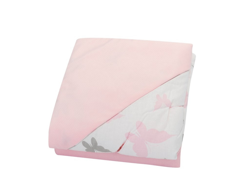 Bomimi Zavinovací deka do autosedačky VELVET motýlci, růžová