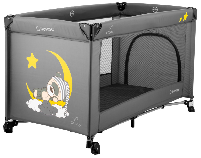 Bomimi LUNA Postýlka sladké sny šedá