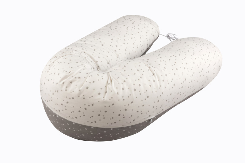Bomimi ADOS kojící polštář 150x30, HVĚZDIČKY bílá/šedá