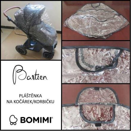 BOMIMI BASTIEN pláštěnka 2v1 (na sporťák i hluboký kočárek)