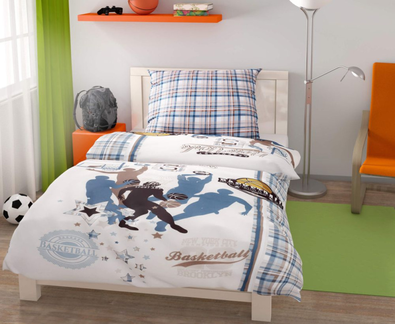 Kvalitex Ložní povlečení pro mladé 140x200, 70x90cm Basket