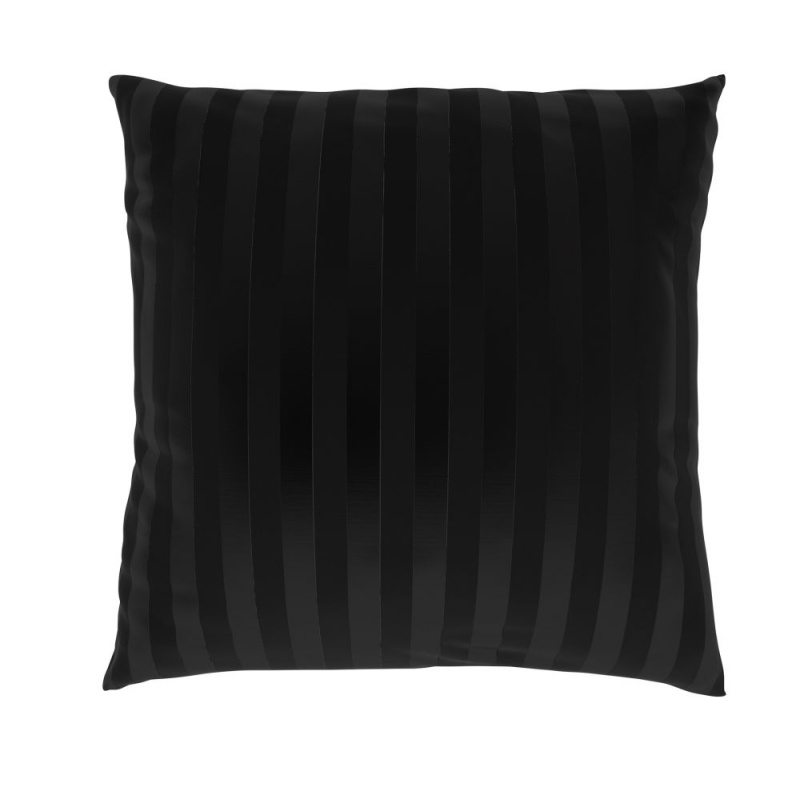 Kvalitex Povlak na polštář saténový s proužkem ČERNÝ Varianta: 30x40cm