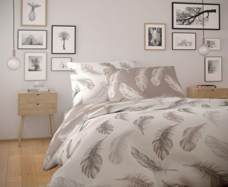 Kvalitex Bavlněné povlečení NORDIC COLLECTION 140x200, 70x90cm SHELBY