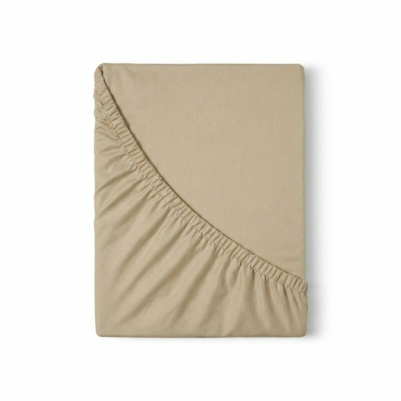 Kvalitex Saténové prostěradlo s gumou 90x200cm béžové