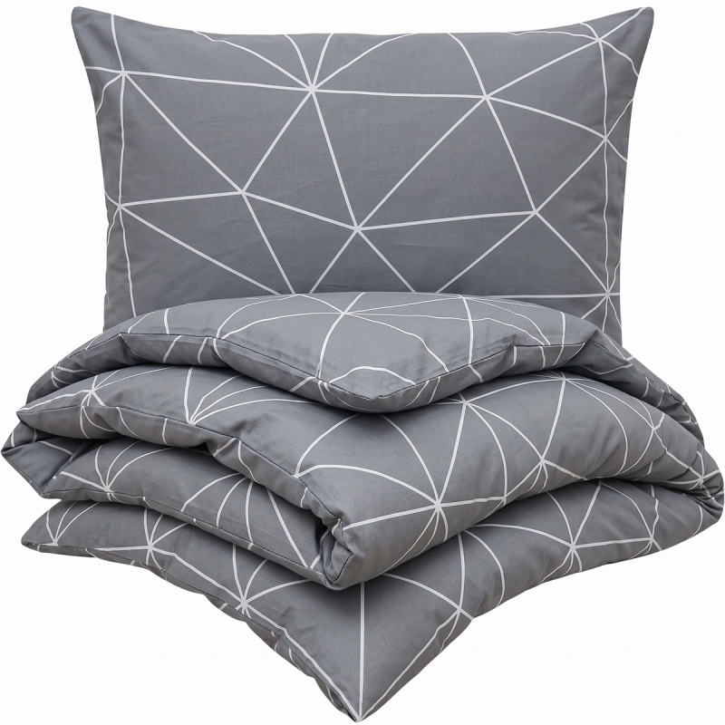 Kvalitex Bavlněné povlečení NORDIC COLLECTION 140x200, 70x90cm GRID šedé