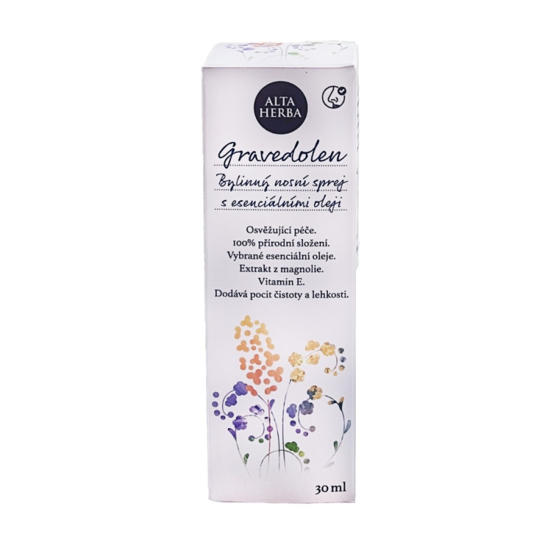 AltaHerba Gravedolen bylinný nosní sprej s esenciálními oleji 30 ml