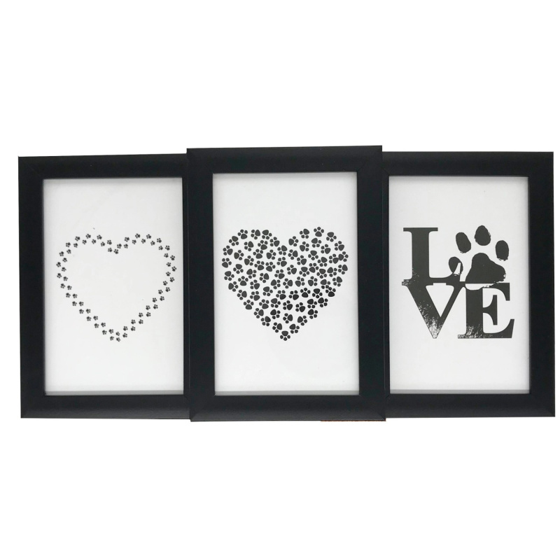 Bondecor Multirám pro 3 fotky, černý, 32 x 17 cm