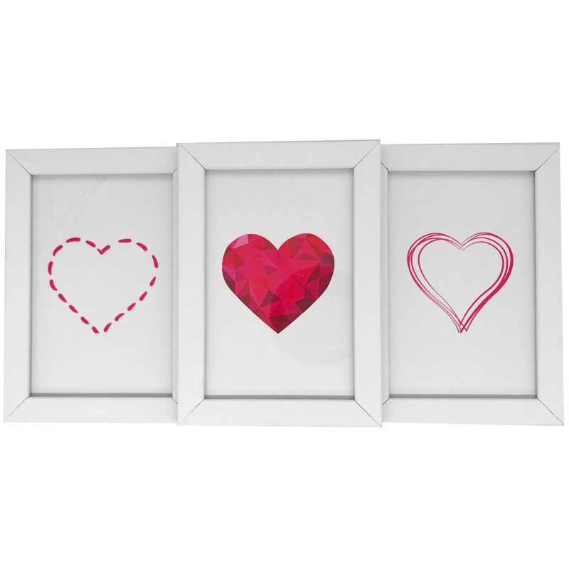 Bondecor Multirám pro 3 fotky, bílý, 32 x 17 cm