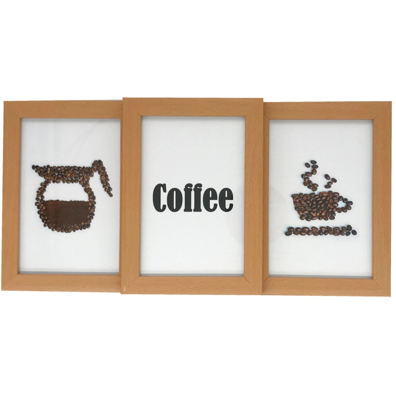 Bondecor Multirám pro 3 fotky, hnědý, 32 x 17 cm