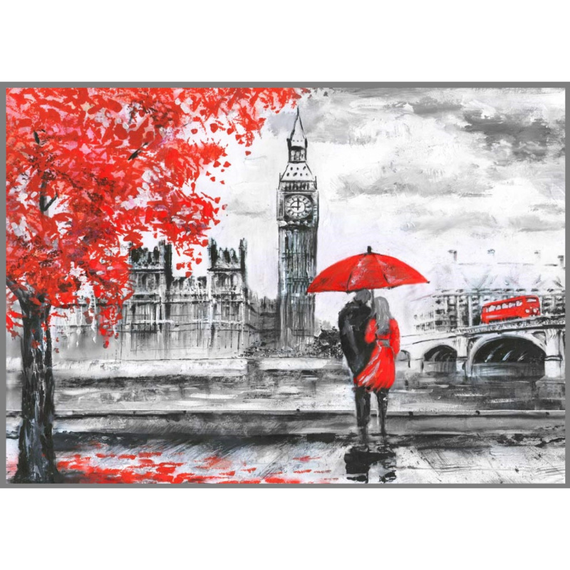 Bondecor Obraz Putframe Město 50 x 70 cm