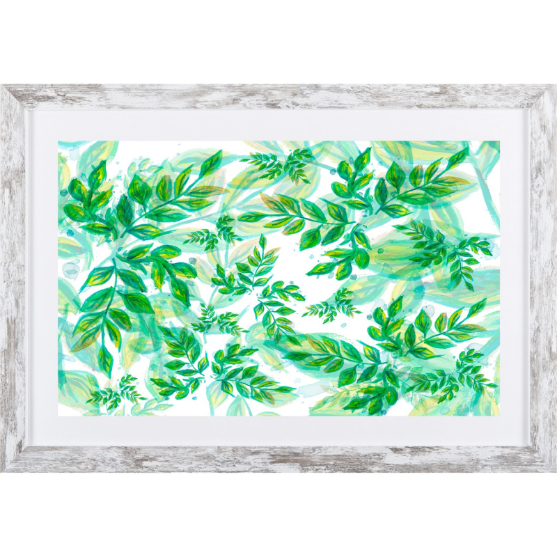 Bondecor Obraz v moderním rámu Listy 37 x 53 cm