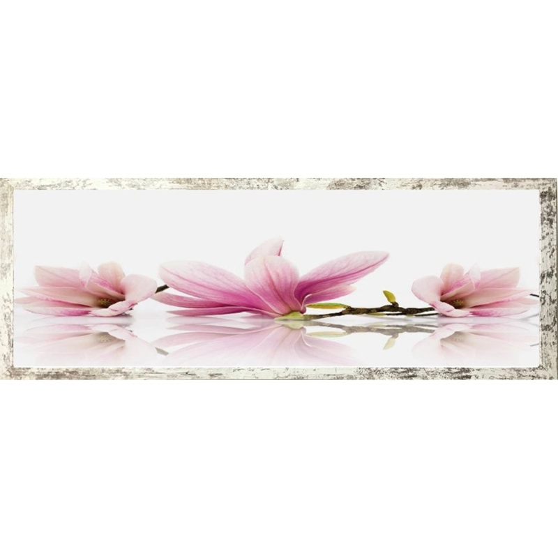 Bondecor Obraz, MDF rám, Květina 30 x 90 cm