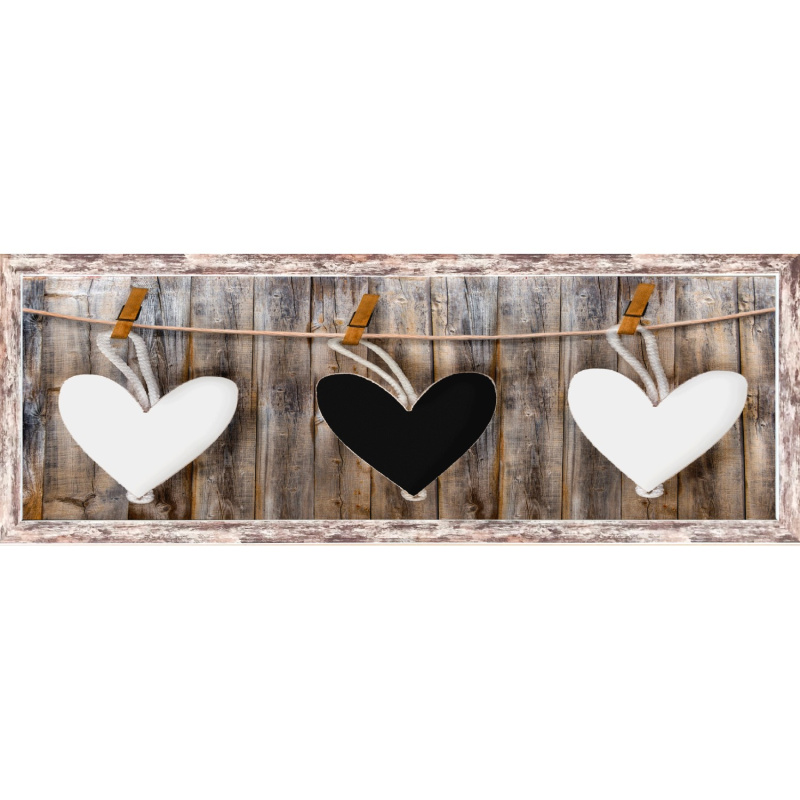 Bondecor Obraz, MDF rám, Love 30 x 90 cm