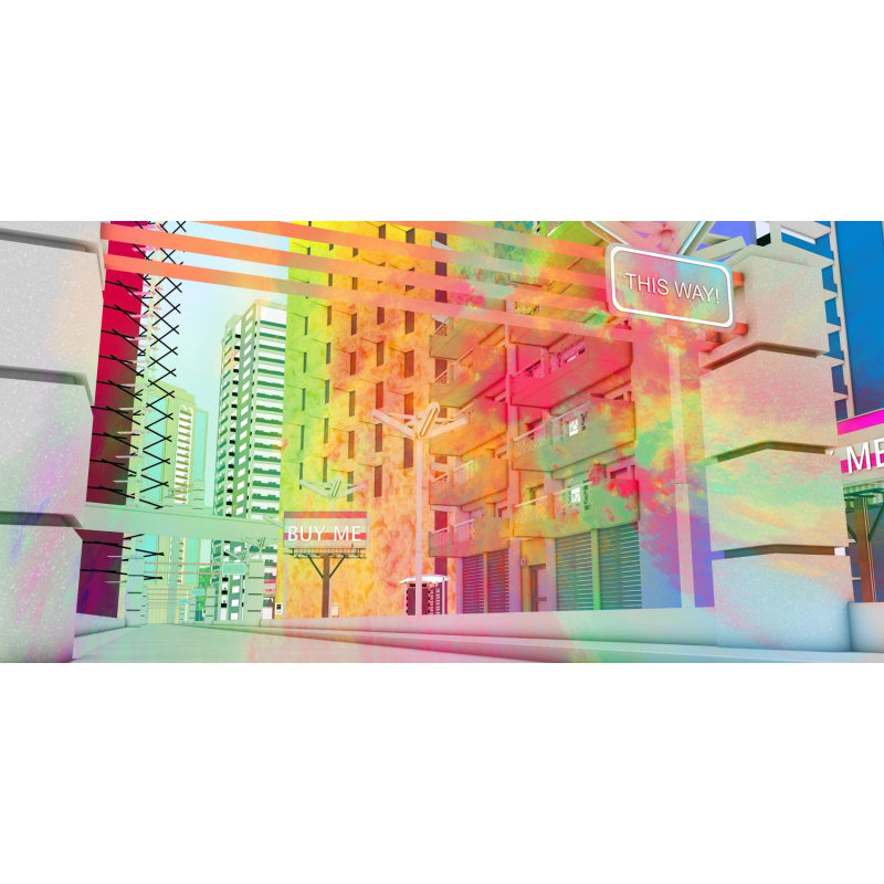 Bondecor Zarámovaný obraz Shadow City 60 x 100 cm