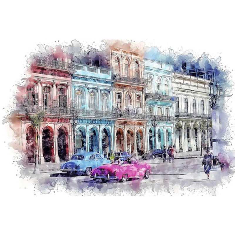 Bondecor Obraz, tištěné plátno CAGI Město colors 80 x 116 cm