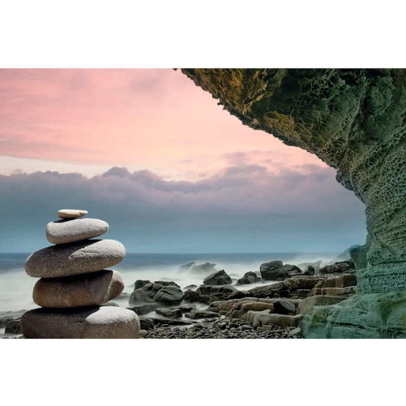 Bondecor Obraz, tištěné plátno CAGI Kameny sea 80 x 150 cm