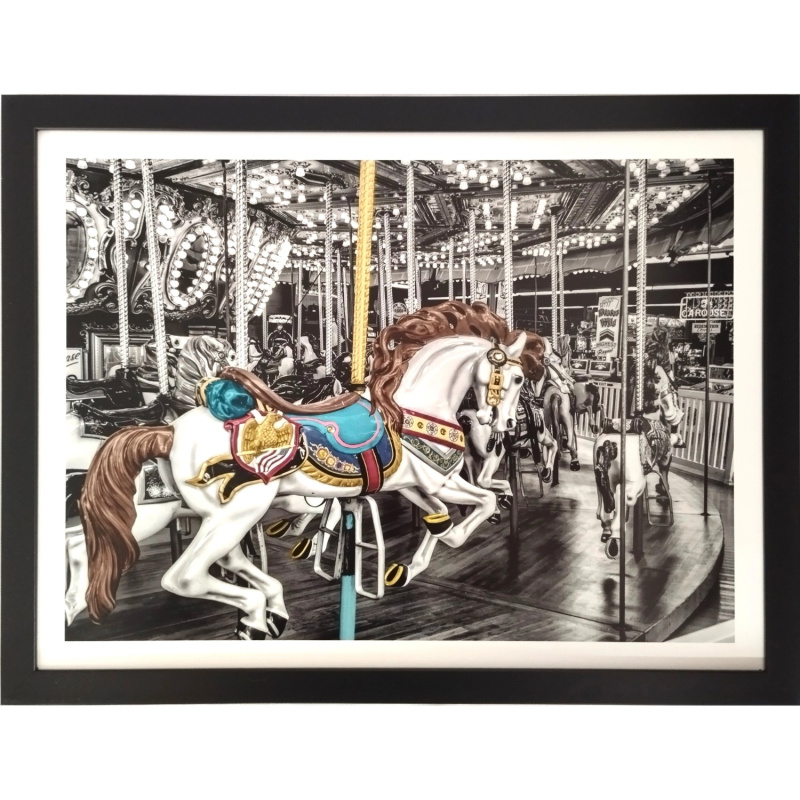 Bondecor Obraz v plastovém rámu DMB Kolotoč 32,5 x 42,5 cm