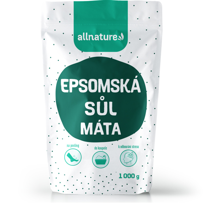 Allnature Epsomská sůl Máta, 1000 g