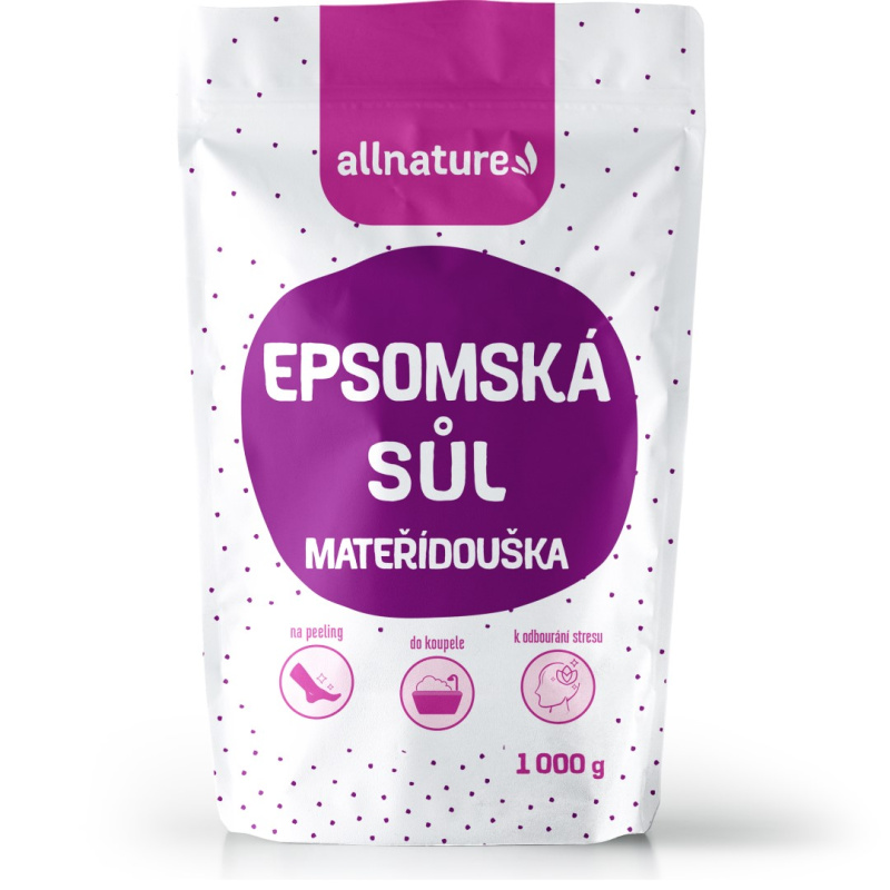 Allnature Epsomská sůl Mateřídouška sůl do koupele 1000 g