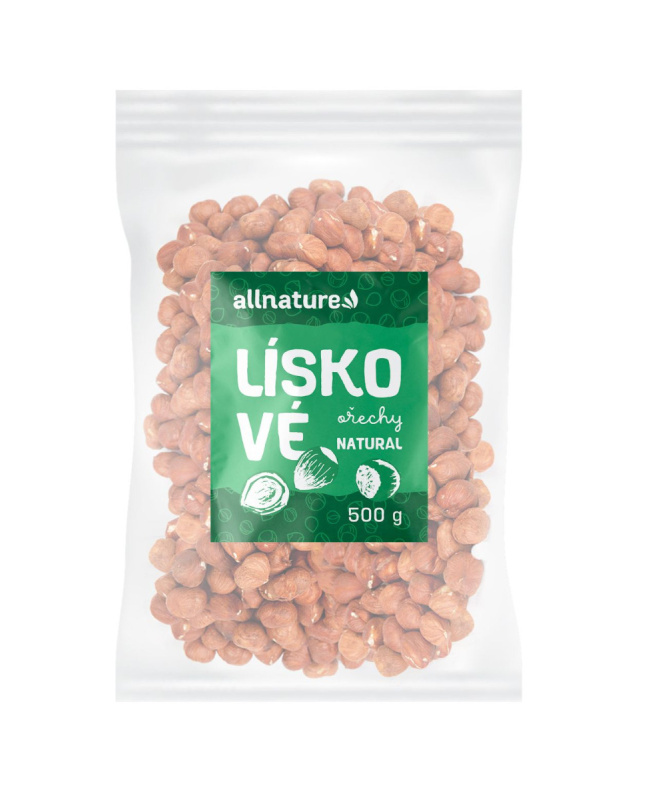 Allnature Lískové ořechy, 500 g