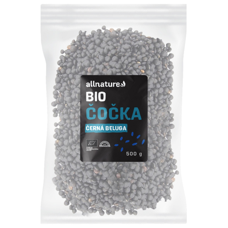 ALLNATURE Čočka černá beluga BIO 500 g