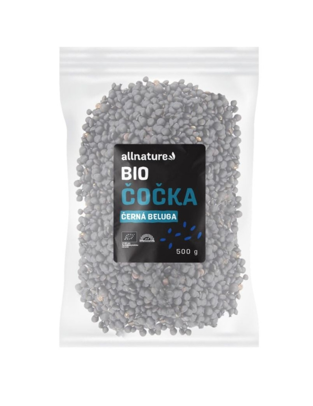 ALLNATURE Čočka černá beluga BIO 500 g